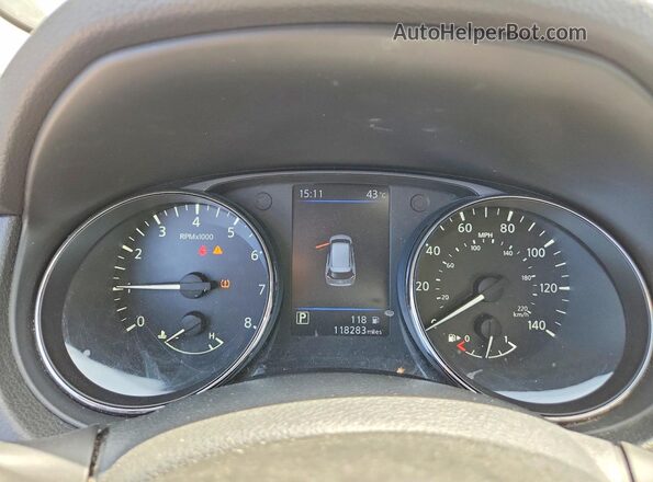 5N1AT2MV8KC784180 2019 NISSAN ROGUE Silver Вид щитка приладів