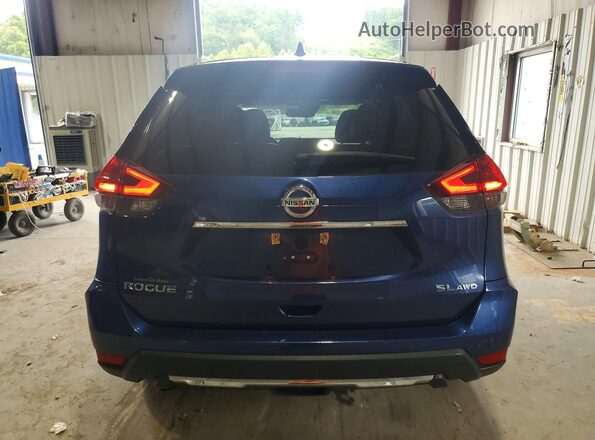 5N1AT2MV8KC791792 2019 NISSAN ROGUE Blue Вид ззаду