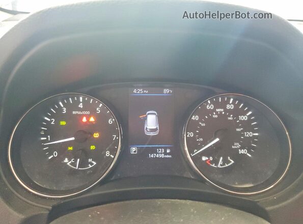 5N1AT2MV8KC791792 2019 NISSAN ROGUE Blue Вид щитка приладів