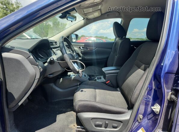 5N1AT2MV8KC823981 2019 NISSAN ROGUE Blue Widok wnętrza z przodu