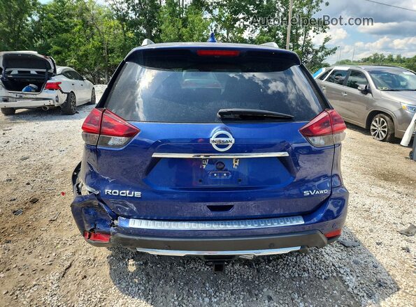 5N1AT2MV8KC823981 2019 NISSAN ROGUE Blue Widok z tyłu