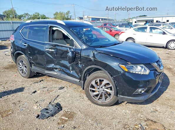 5N1AT2MV9GC787242 2016 NISSAN ROGUE Черный Передняя правая четверть