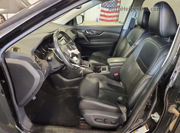 5N1AT2MV9HC741234 2017 NISSAN ROGUE Черный Вид салона спереди