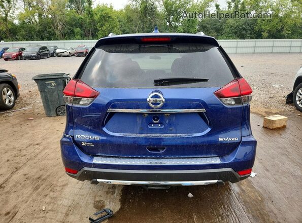 5N1AT2MV9HC743405 2017 NISSAN ROGUE Blue Widok z tyłu