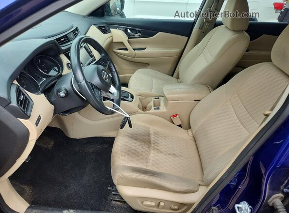 5N1AT2MV9HC743405 2017 NISSAN ROGUE Blue Widok wnętrza z przodu