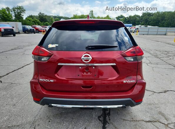5N1AT2MV9JC826225 2018 NISSAN ROGUE Red Widok z tyłu