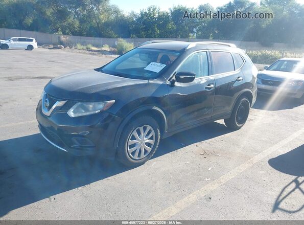 5N1AT2MVXGC752788 2016 NISSAN ROGUE Black წინა მარცხენა ხედი სამი მეოთხედიდან