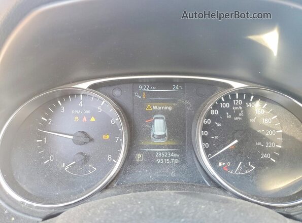 5N1AT2MVXGC841048 2016 NISSAN ROGUE Black Вид щитка приладів