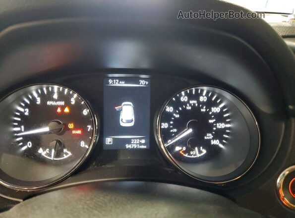 5N1AT2MVXHC811811 2017 NISSAN ROGUE Blue Вид щитка приладів