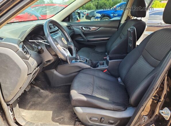 5N1AT2MVXHC819343 2017 NISSAN ROGUE Black Widok wnętrza z przodu