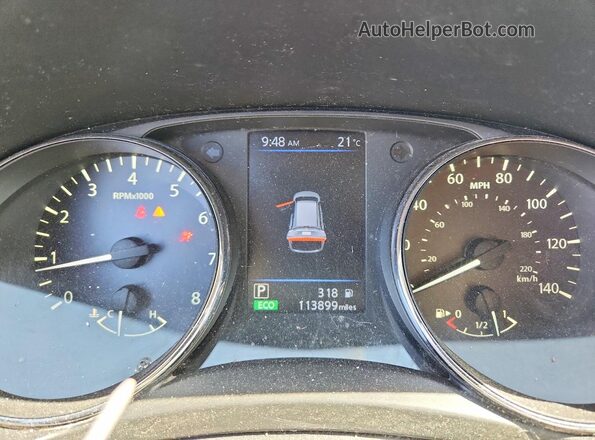 5N1AT2MVXJC851814 2018 NISSAN ROGUE Blue Вид щитка приладів