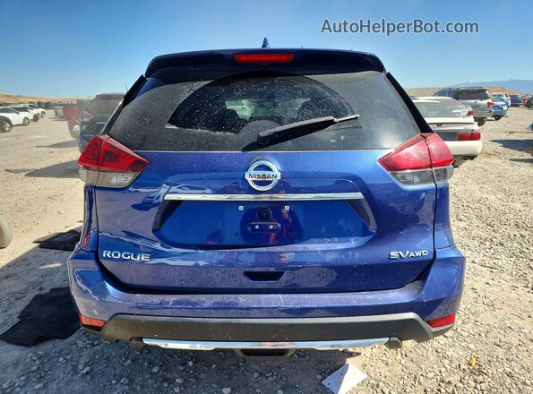 5N1AT2MVXJC851814 2018 NISSAN ROGUE Blue Вид ззаду