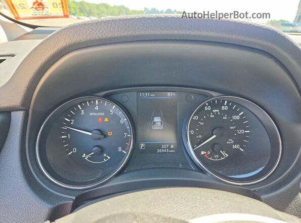 5N1AT2MVXKC759247 2019 NISSAN ROGUE White ხელსაწყოთა პანელის ხედი