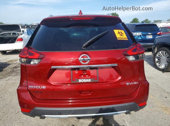 5N1AT2MVXLC701074 2020 NISSAN ROGUE Бордовый Вид салона спереди