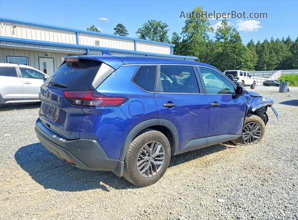 5N1AT3AA4MC683972 2021 NISSAN ROGUE Blue Задня права чверть