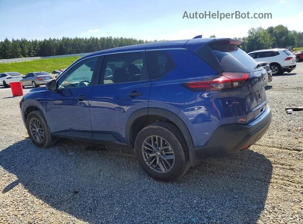 5N1AT3AA4MC683972 2021 NISSAN ROGUE Blue Задня ліва чверть