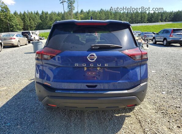 5N1AT3AA4MC683972 2021 NISSAN ROGUE Blue Вид ззаду