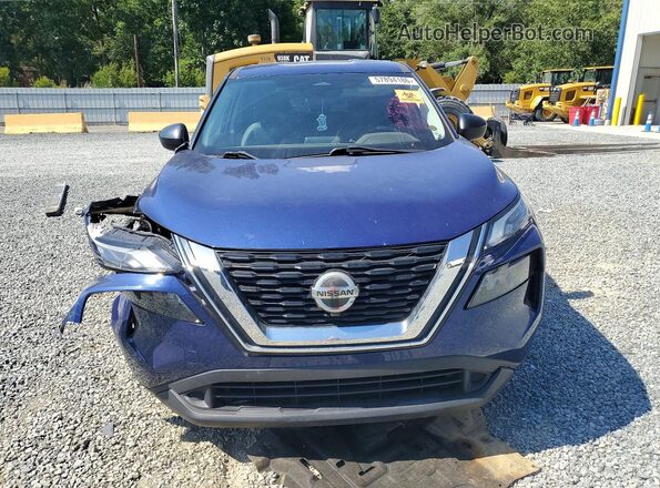 5N1AT3AA4MC683972 2021 NISSAN ROGUE Blue Вид спереду