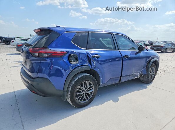 5N1AT3AA6MC731620 2021 NISSAN ROGUE Blue Задня права чверть