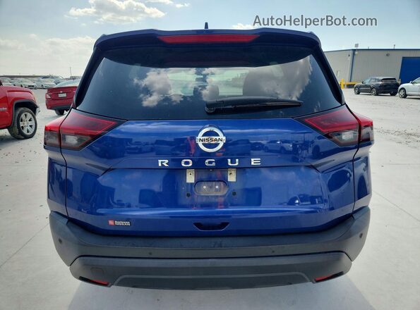 5N1AT3AA6MC731620 2021 NISSAN ROGUE Blue Вид ззаду