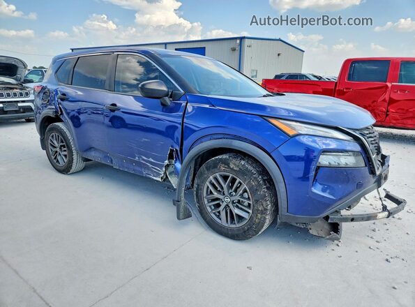5N1AT3AA6MC731620 2021 NISSAN ROGUE Blue Передня права чверть