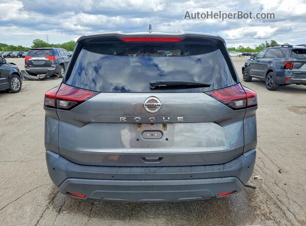 5N1AT3AA6MC740883 2021 NISSAN ROGUE Gray Вид ззаду