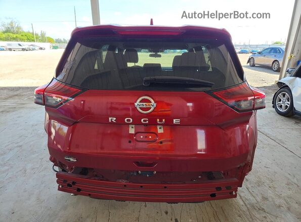 5N1AT3AA6MC750457 2021 NISSAN ROGUE Red Widok z tyłu
