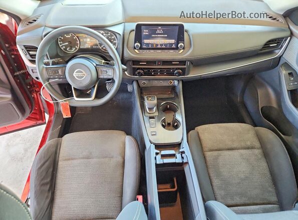 5N1AT3AA6MC750457 2021 NISSAN ROGUE Red Widok deski rozdzielczej