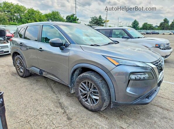 5N1AT3AA7MC712297 2021 NISSAN ROGUE Серый Передняя правая четверть