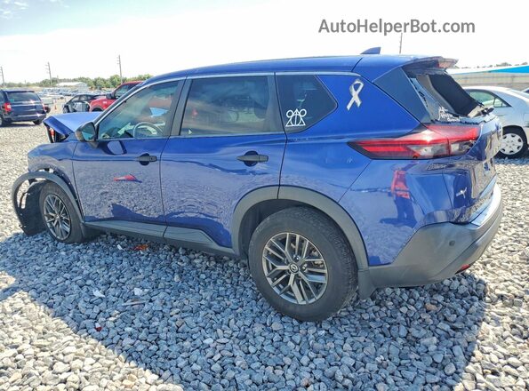 5N1AT3AAXMC788161 2021 NISSAN ROGUE Blue Задня ліва чверть