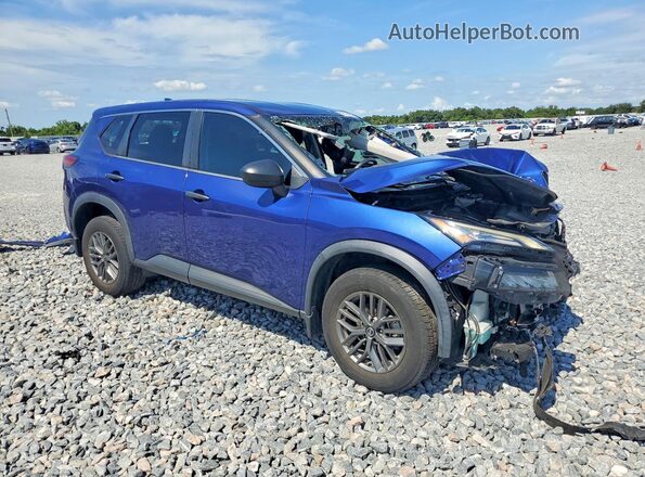 5N1AT3AAXMC788161 2021 NISSAN ROGUE Blue Передня права чверть