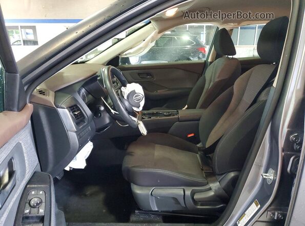5N1AT3AB0MC749197 2021 NISSAN ROGUE Gray Widok wnętrza z przodu