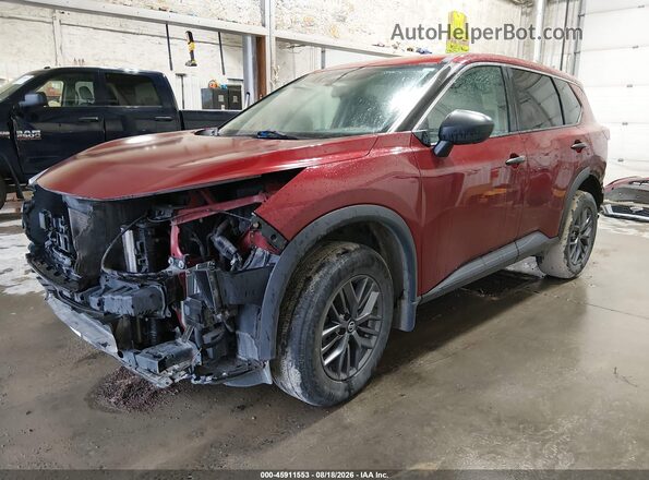5N1AT3AB3MC836513 2021 NISSAN ROGUE Красный Передняя левая четверть