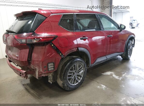 5N1AT3AB3MC836513 2021 NISSAN ROGUE Красный Задняя правая четверть