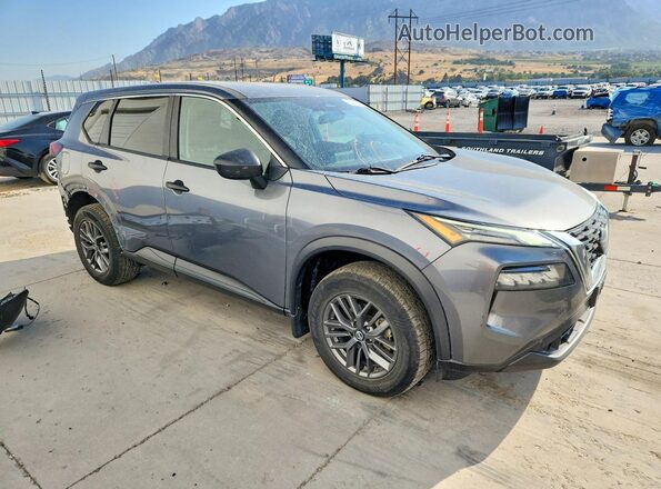 5N1AT3AB3MC848385 2021 NISSAN ROGUE Серый Передняя правая четверть