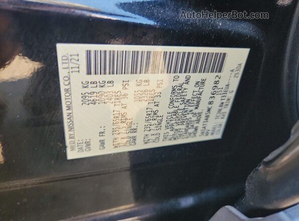 5N1AT3AB5MC836982 2021 NISSAN ROGUE Black Вид наклейки з VIN-кодом