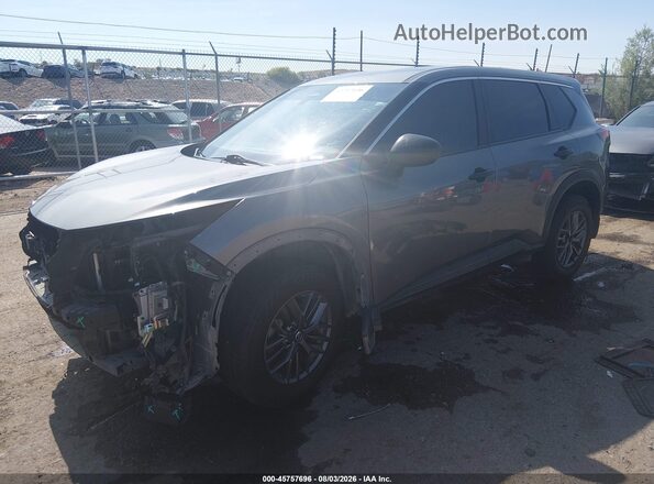 5N1AT3AB7MC712082 2021 NISSAN ROGUE Gray წინა მარცხენა ხედი სამი მეოთხედიდან