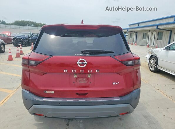 5N1AT3BA0MC680677 2021 NISSAN ROGUE Red Հետևի տեսք