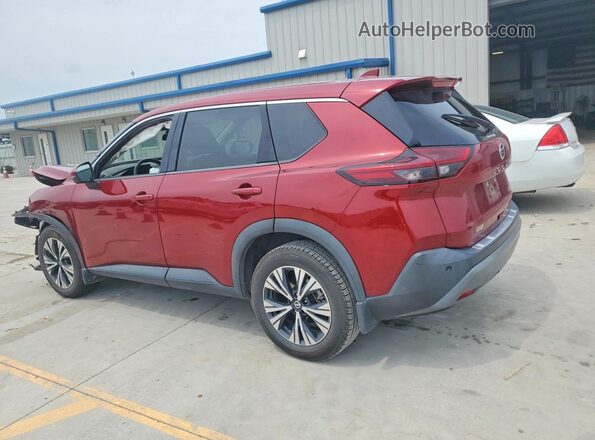 5N1AT3BA0MC680677 2021 NISSAN ROGUE Red Հետևի ձախ