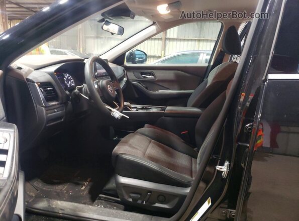 5N1AT3BA3MC753346 2021 NISSAN ROGUE Black Widok wnętrza z przodu
