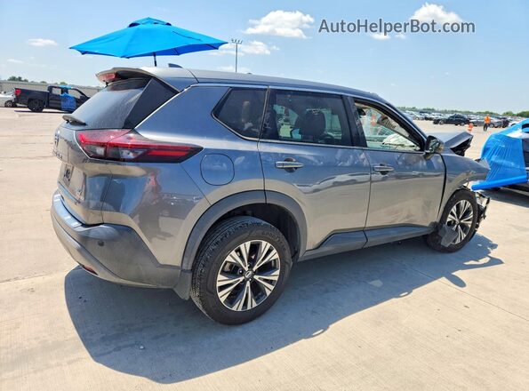 5N1AT3BA4MC776375 2021 NISSAN ROGUE Gray Задня права чверть