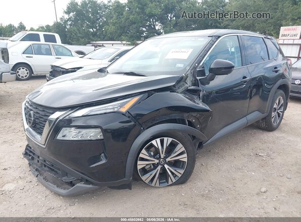 5N1AT3BA7MC724030 2021 NISSAN ROGUE Черный Передняя левая четверть