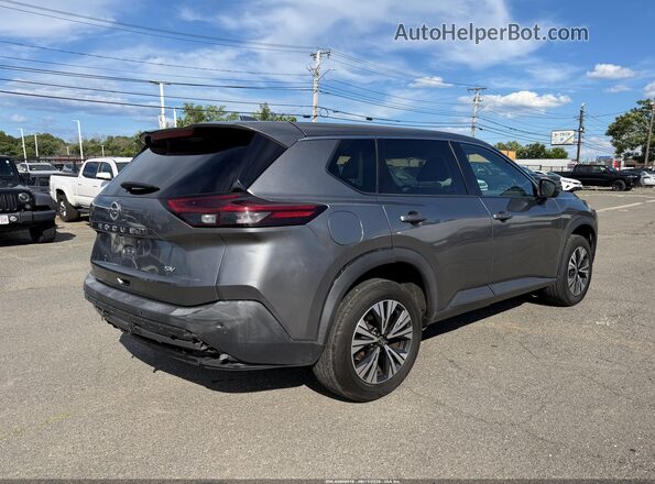 5N1AT3BA7MC733987 2021 NISSAN ROGUE Серый Задняя правая четверть