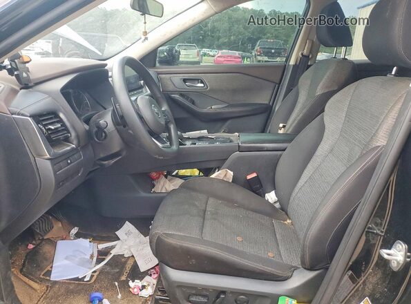 5N1AT3BA8MC705129 2021 NISSAN ROGUE Черный Вид салона спереди