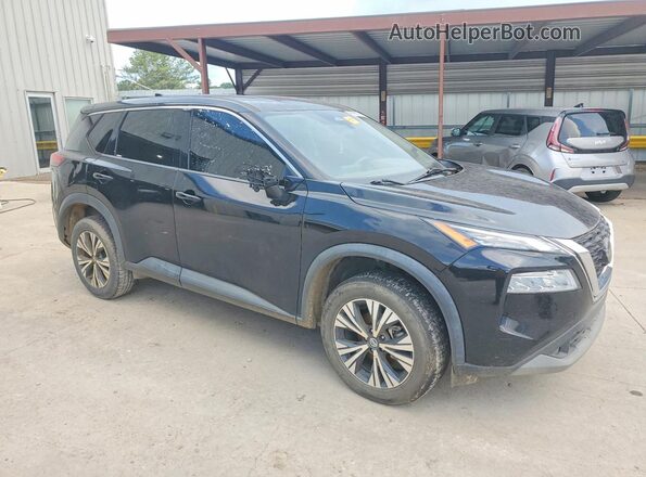 5N1AT3BA8MC705129 2021 NISSAN ROGUE Черный Передняя правая четверть