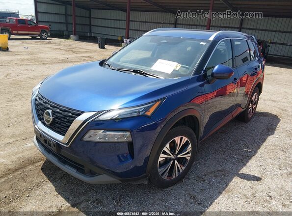 5N1AT3BA9MC696716 2021 NISSAN ROGUE Blue Przód lewy
