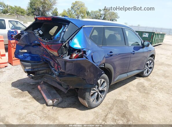 5N1AT3BA9MC696716 2021 NISSAN ROGUE Blue Tył prawy