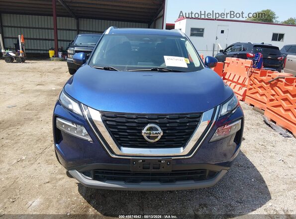 5N1AT3BA9MC696716 2021 NISSAN ROGUE Blue Widok zestawu wskaźników