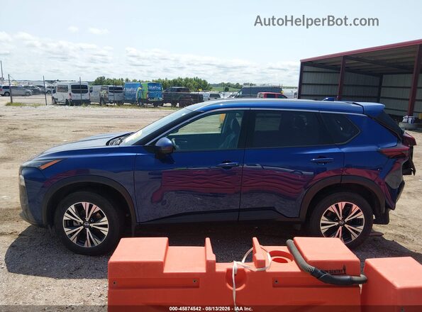 5N1AT3BA9MC696716 2021 NISSAN ROGUE Blue Widok wnętrza 360 stopni