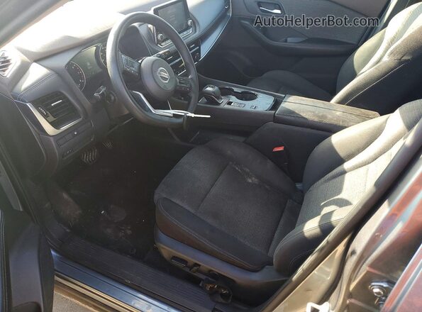 5N1AT3BA9MC704023 2021 NISSAN ROGUE Серый Вид салона спереди